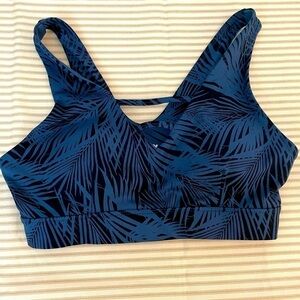 Joylab Sports Bra Ensign Blue Floral Women M Support Athletic Removable Pads